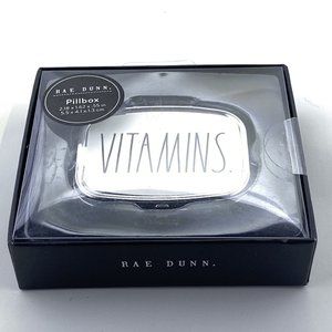 Rae Dunn White Vitamins Pill Box